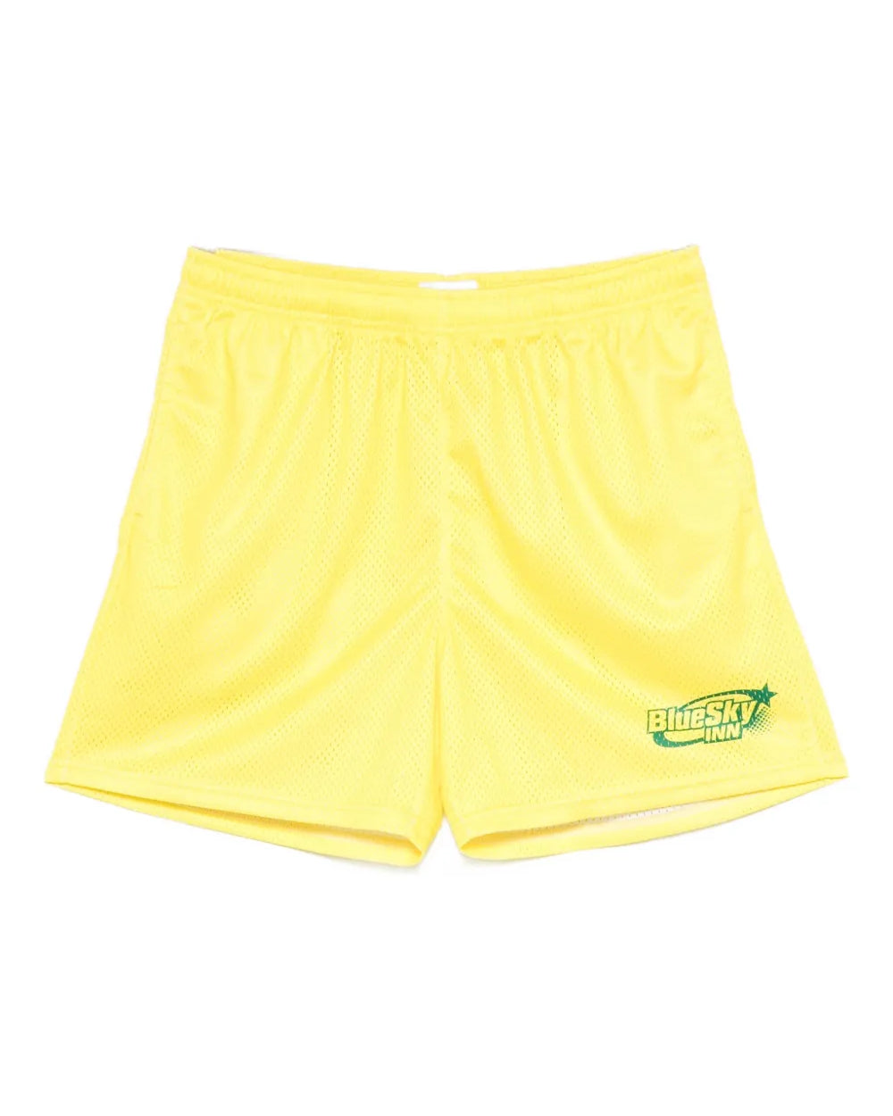 Yellow-Green Mesh Shorts