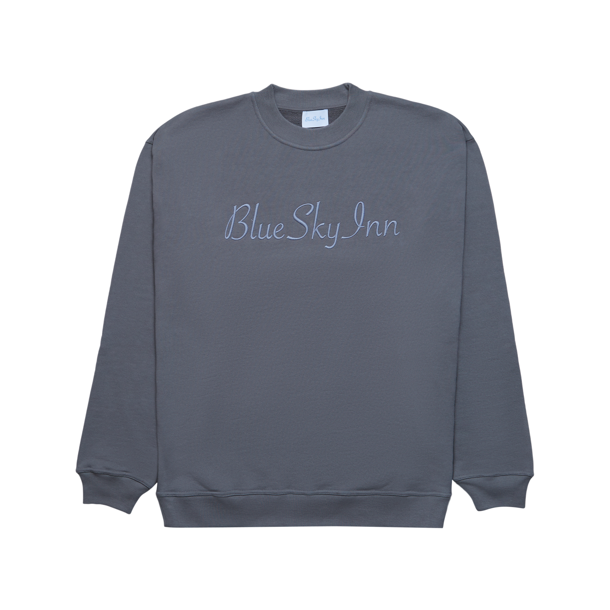 Sudadera con cuello redondo y logotipo gris