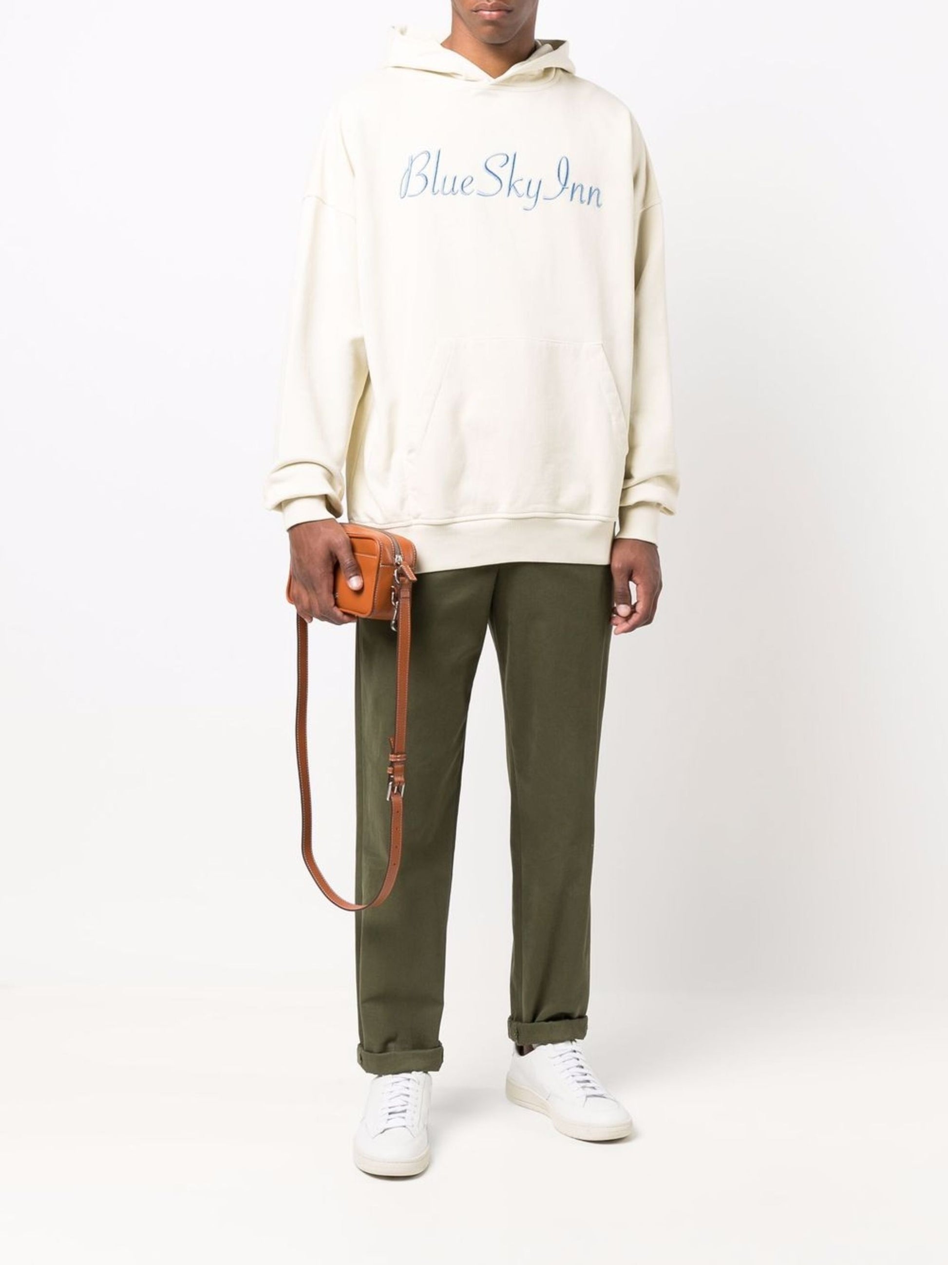 Cream Logo Hoodie