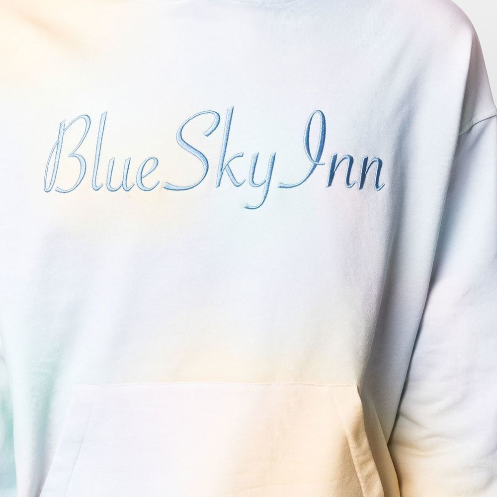 Sudadera con capucha y logo teñido anudado