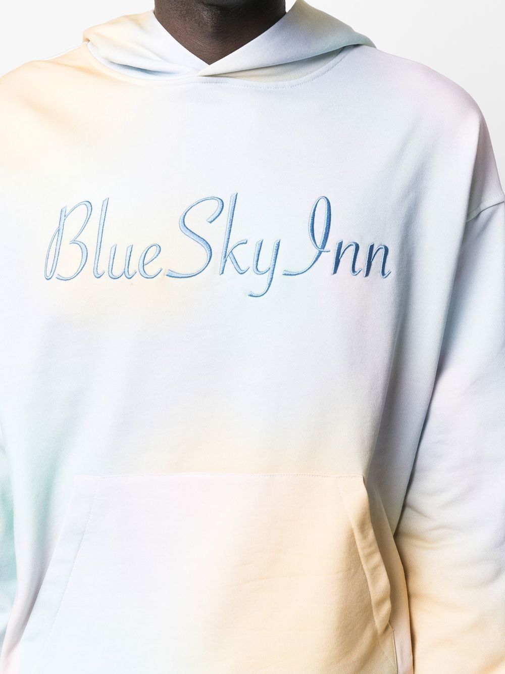 Sudadera con capucha y logo teñido anudado