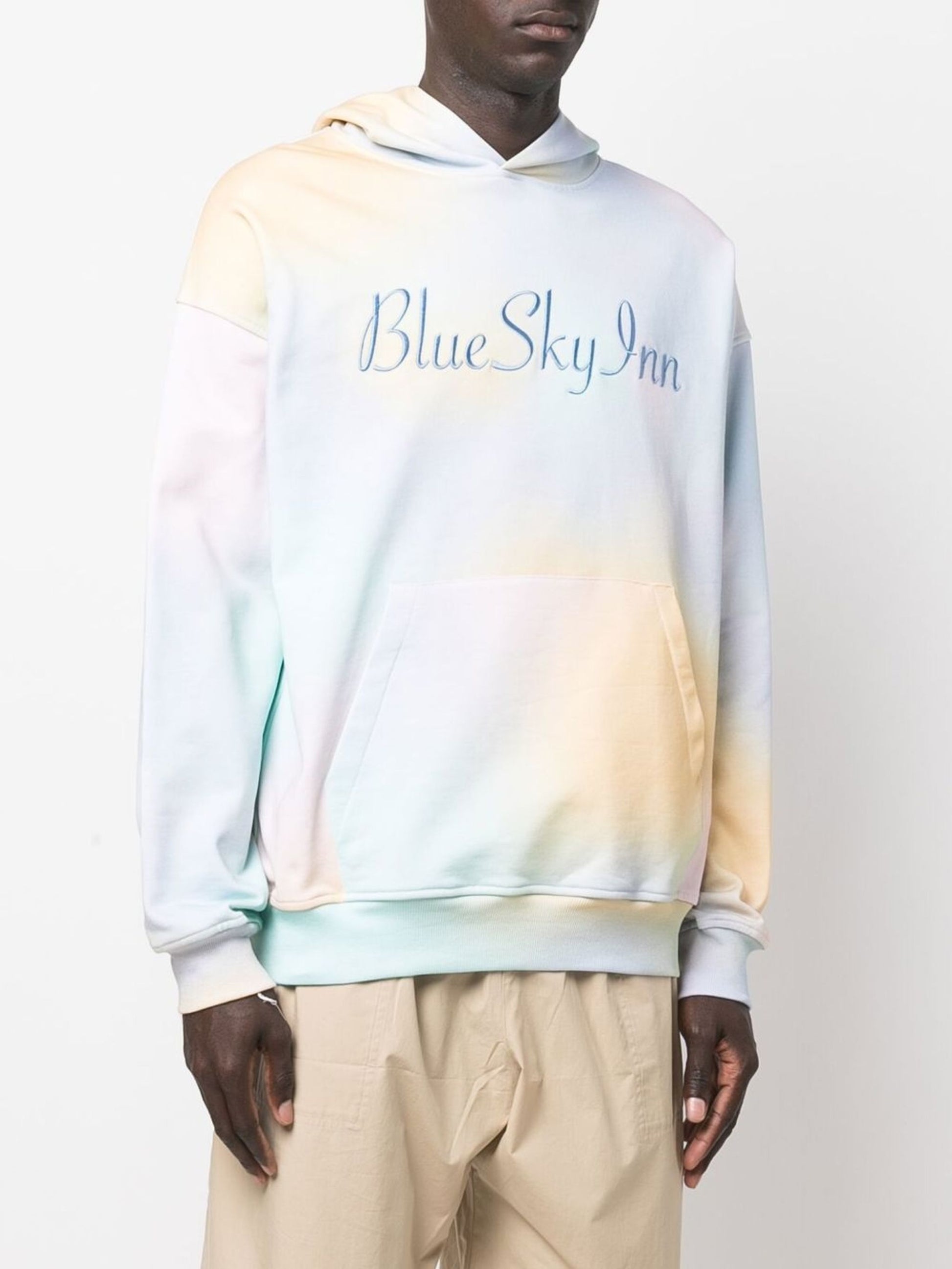 Sudadera con capucha y logo teñido anudado