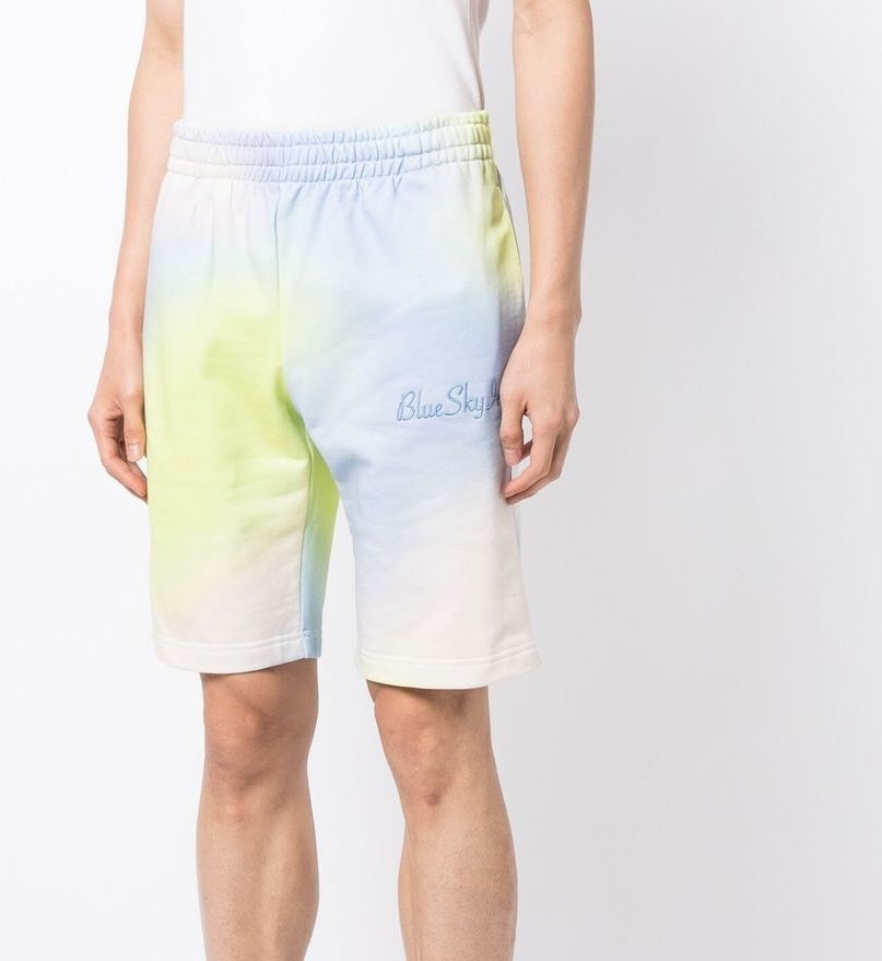 Pantalones cortos con logo y efecto tie-dye