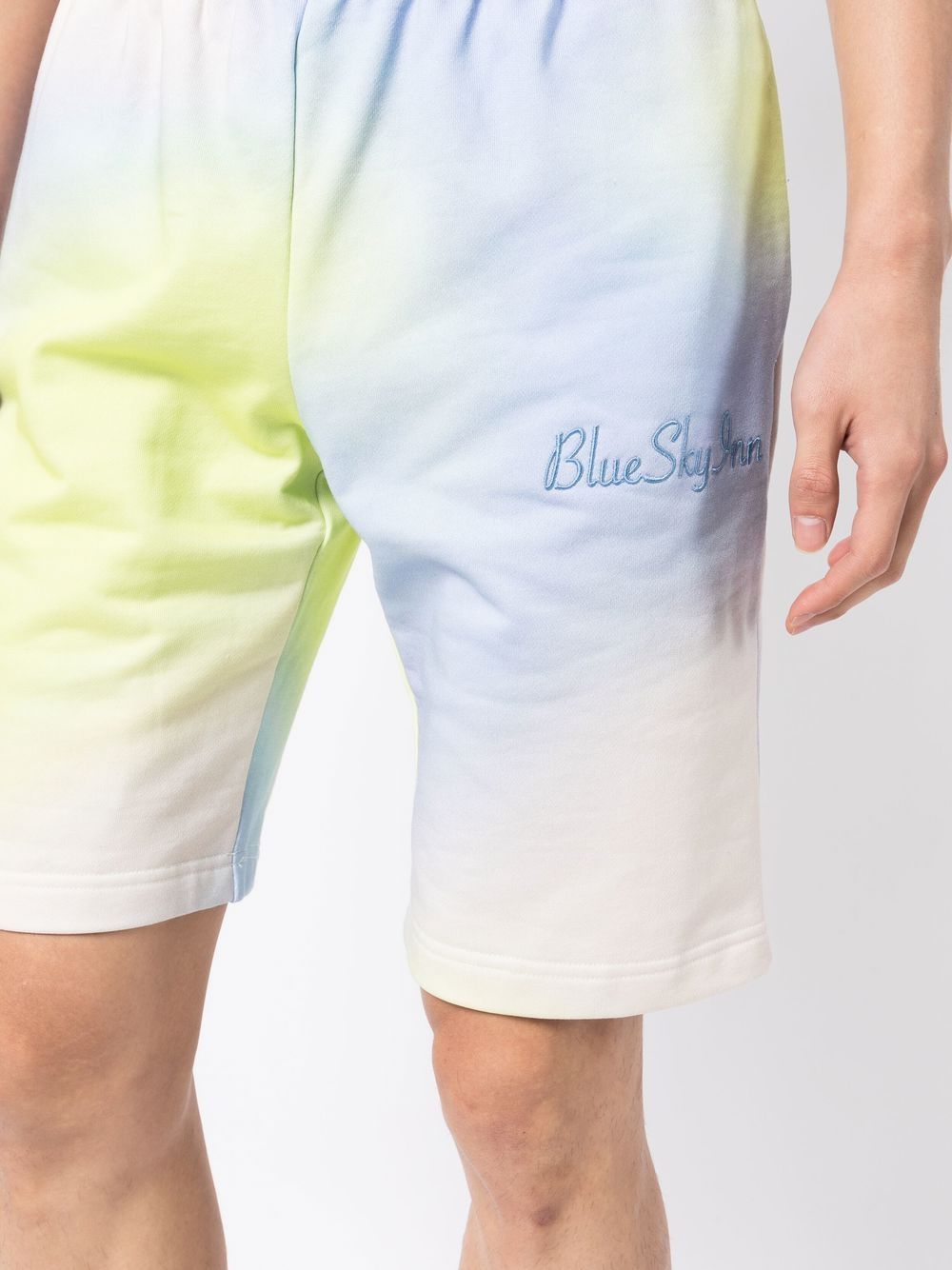 Pantalones cortos con logo y efecto tie-dye
