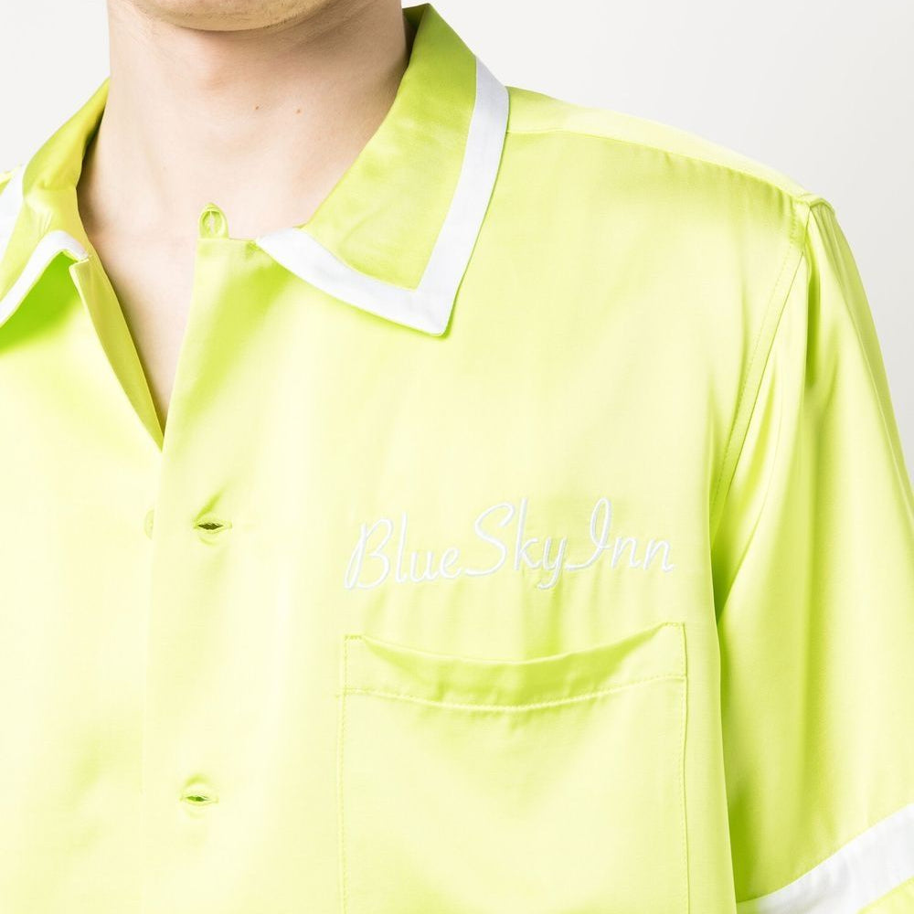 Camisa de camarero color lima