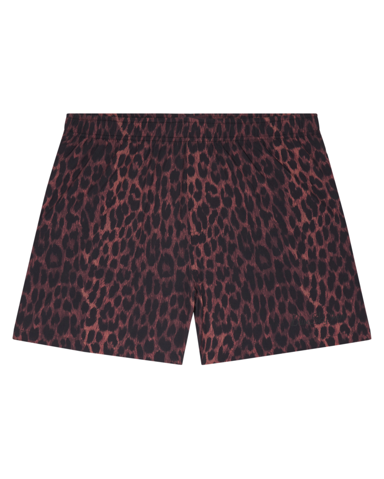 Leopard Logo Swim Shorts