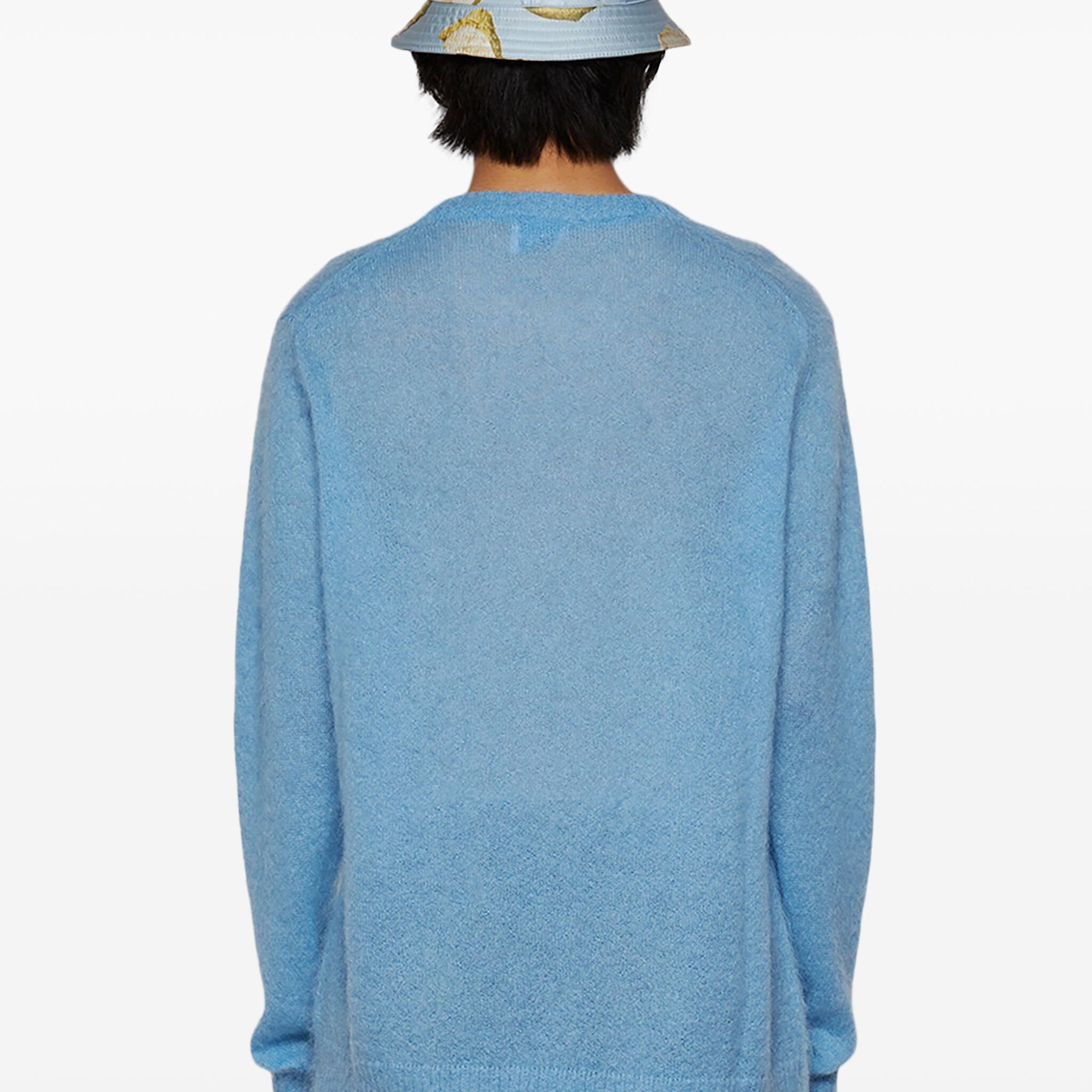 Sky Mohair Logo Knit Crewneck