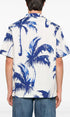 Blue Palm Cotton - Linen Shirt