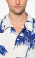 Blue Palm Cotton - Linen Shirt