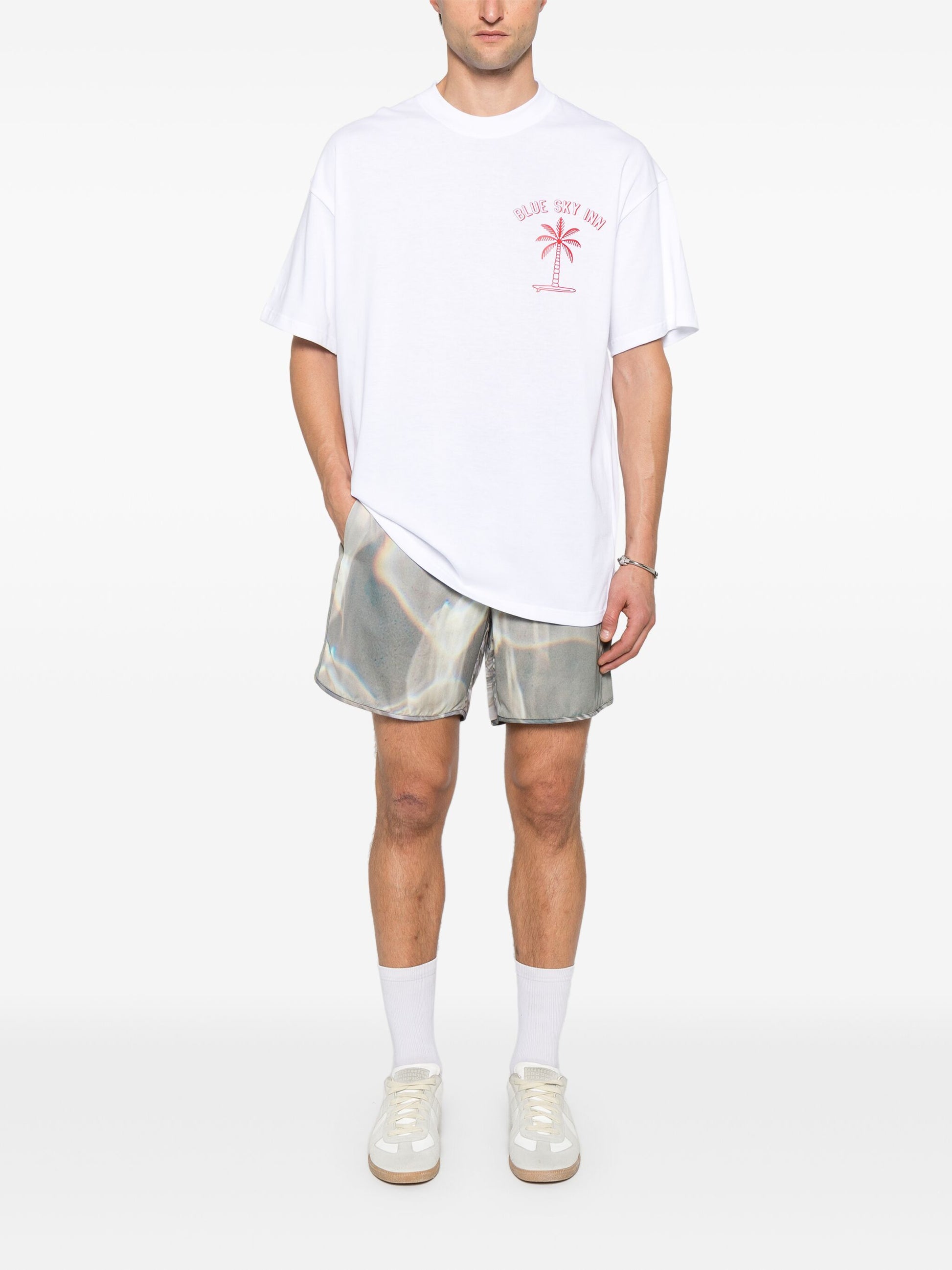 White Surf Palm Tee