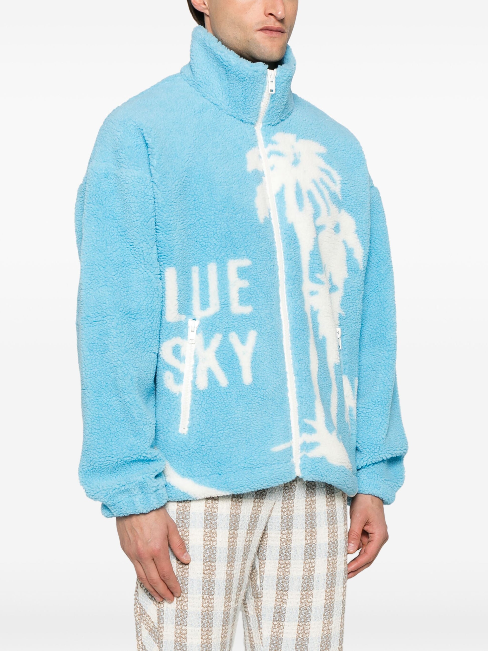 Chaqueta polar azul bebé