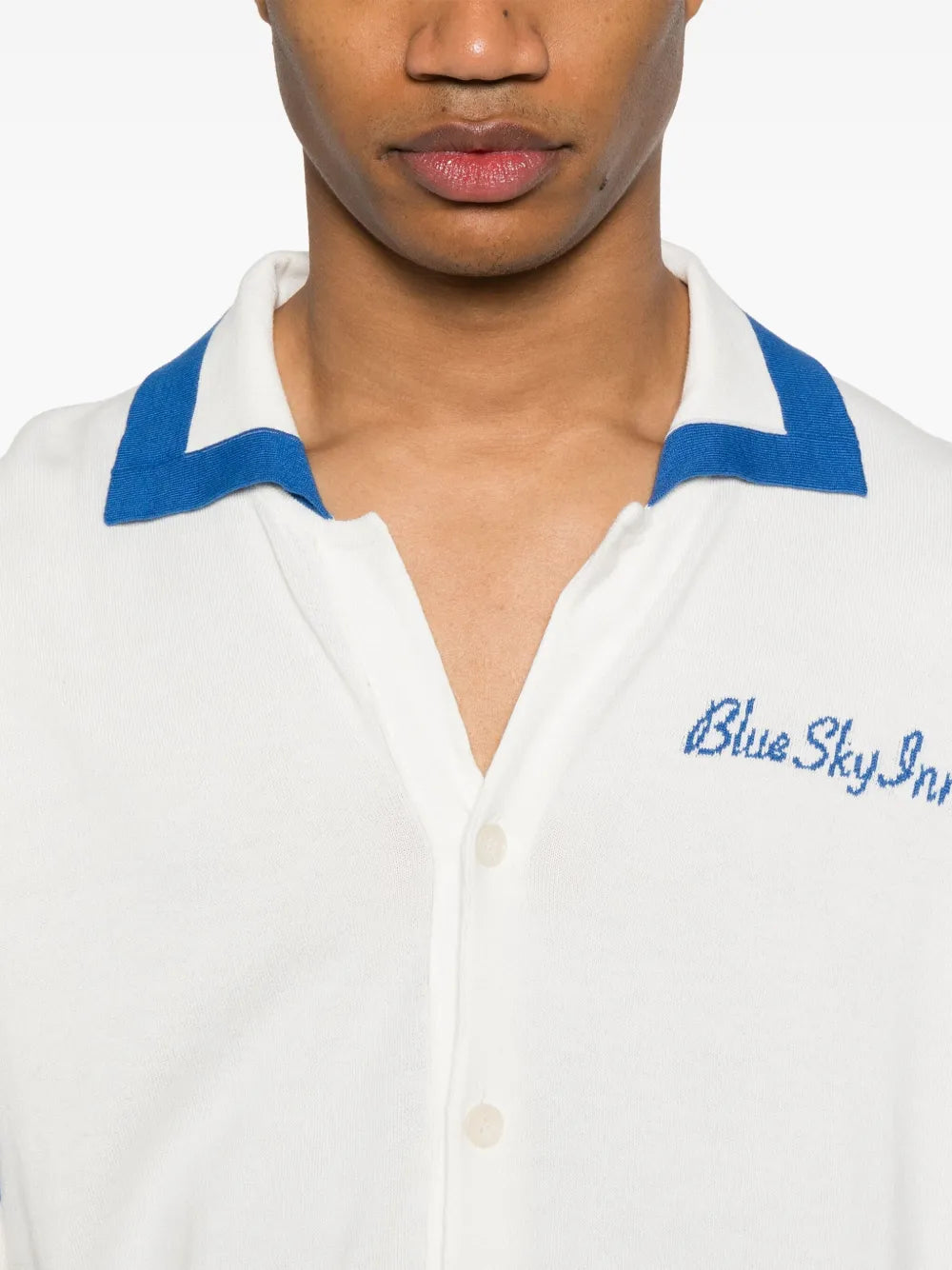 Paneled Knit Waiter Shirt