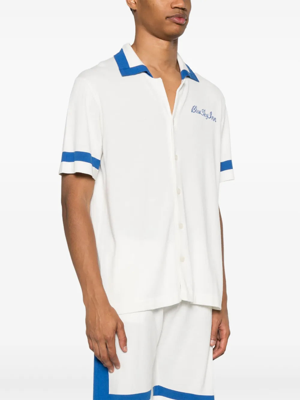 Paneled Knit Waiter Shirt