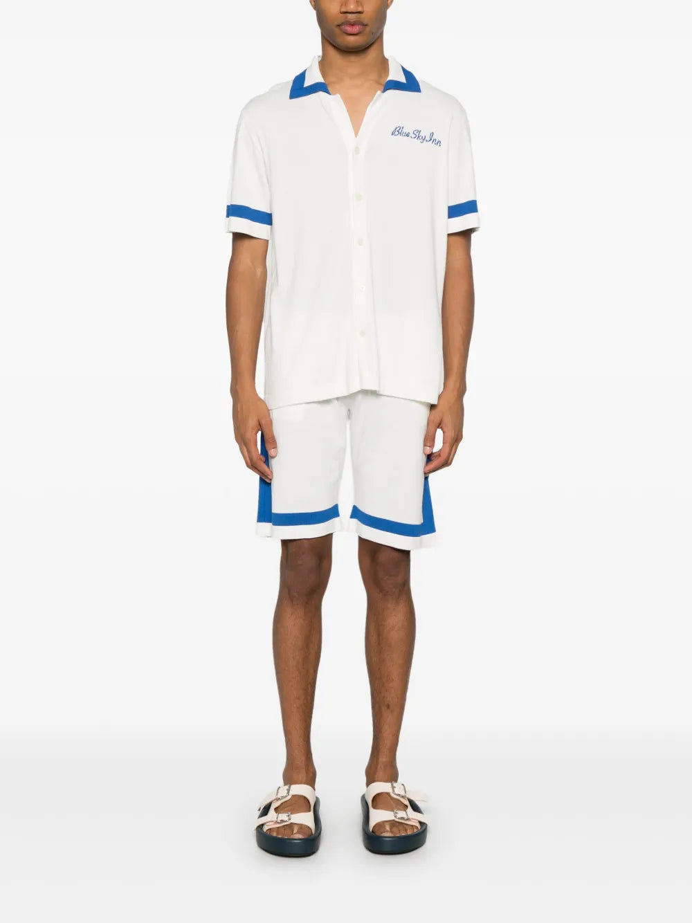 Paneled Knit Waiter Shirt
