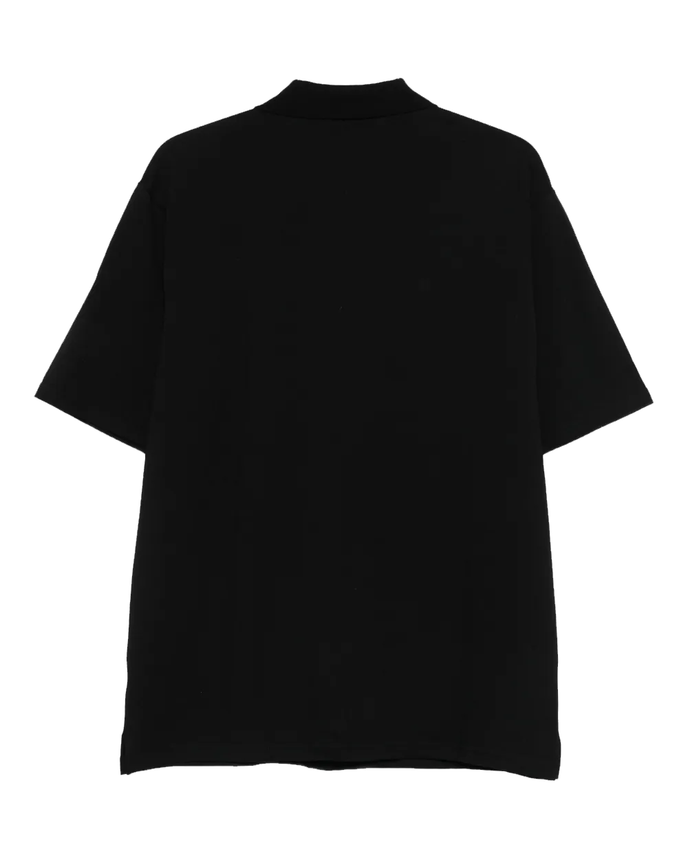Black Polo Shirt with Gold Embroidered Logo