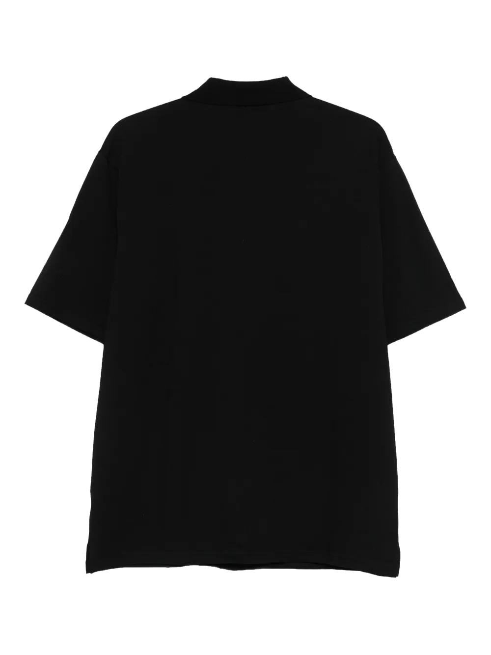 Black Polo Shirt with Gold Embroidered Logo