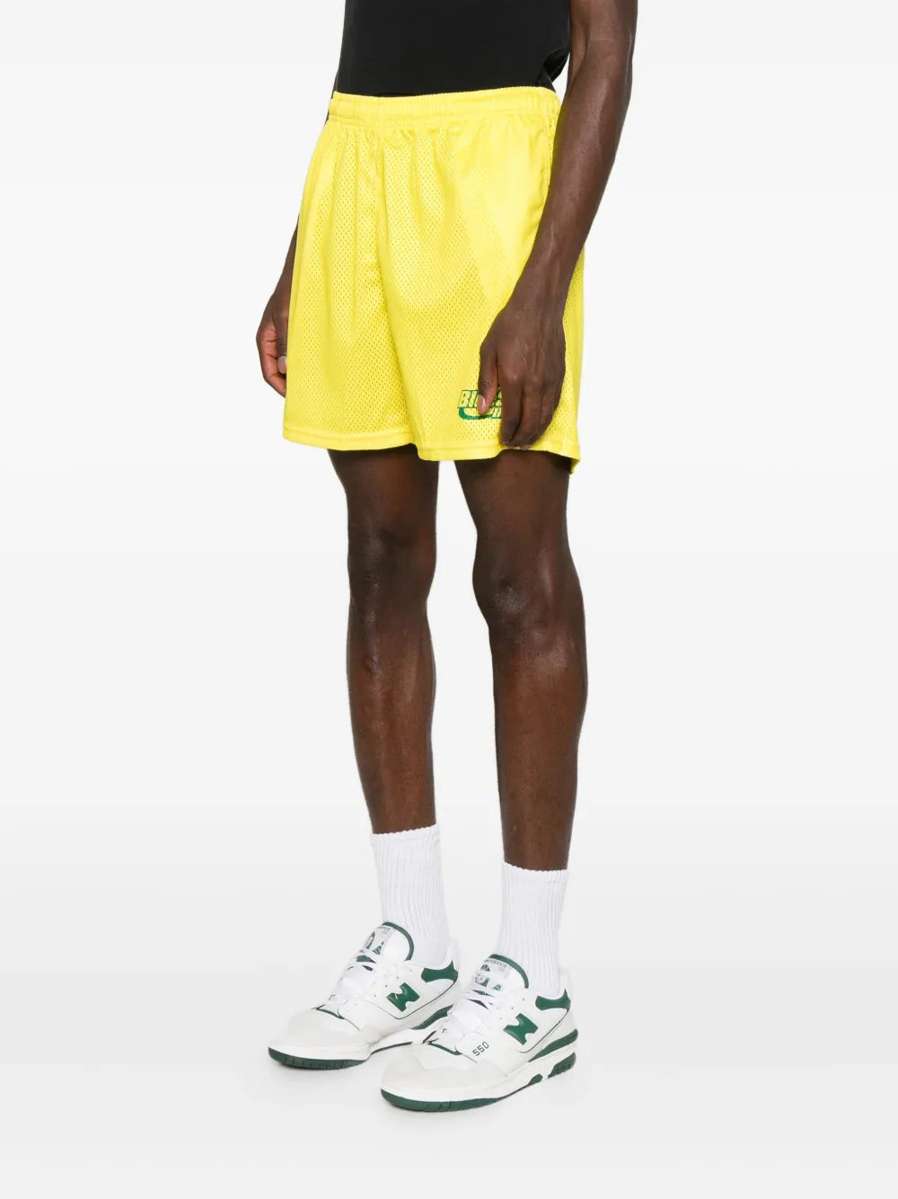 Yellow-Green Mesh Shorts