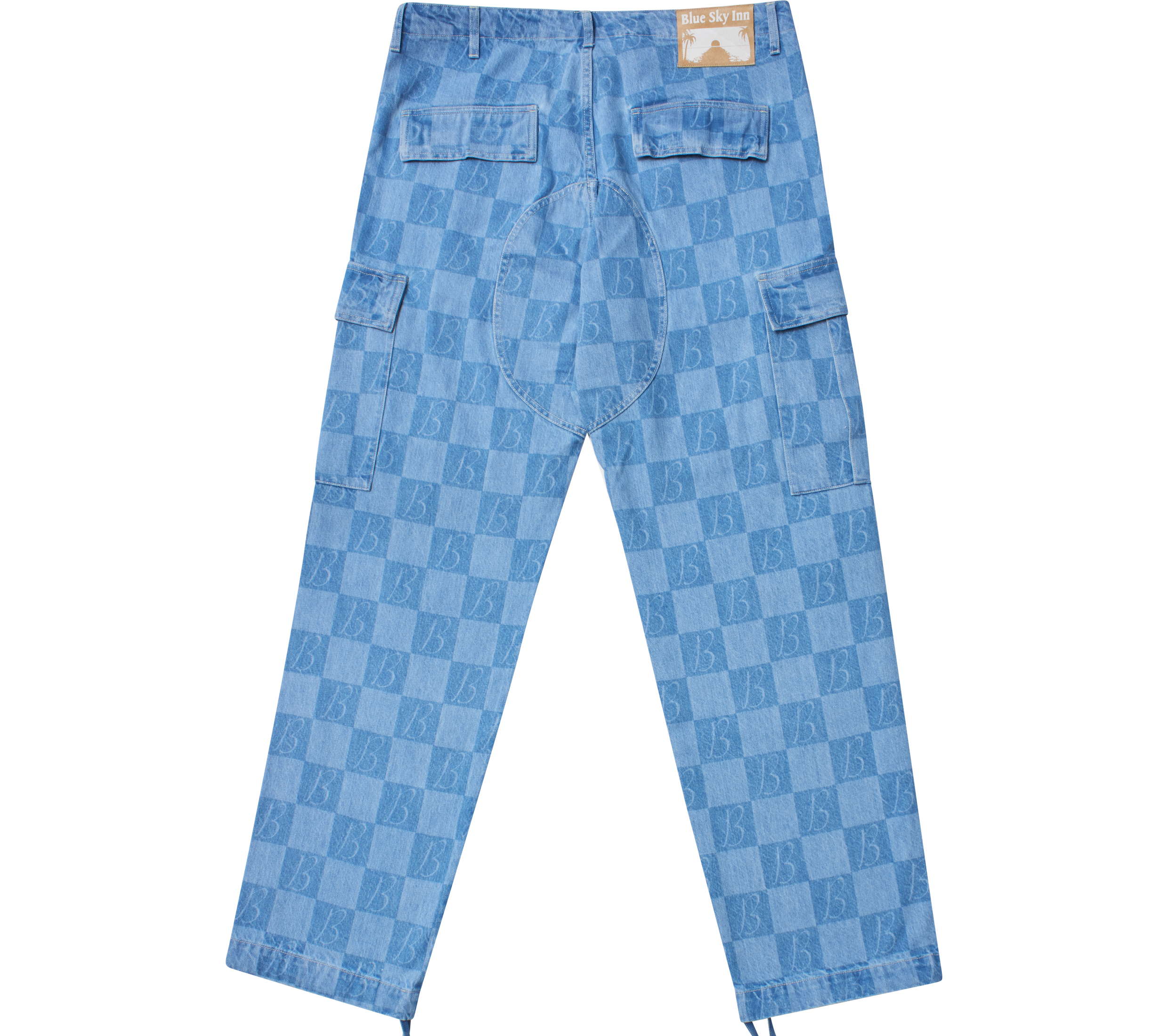 Pantalones cargo de mezclilla con logotipo
