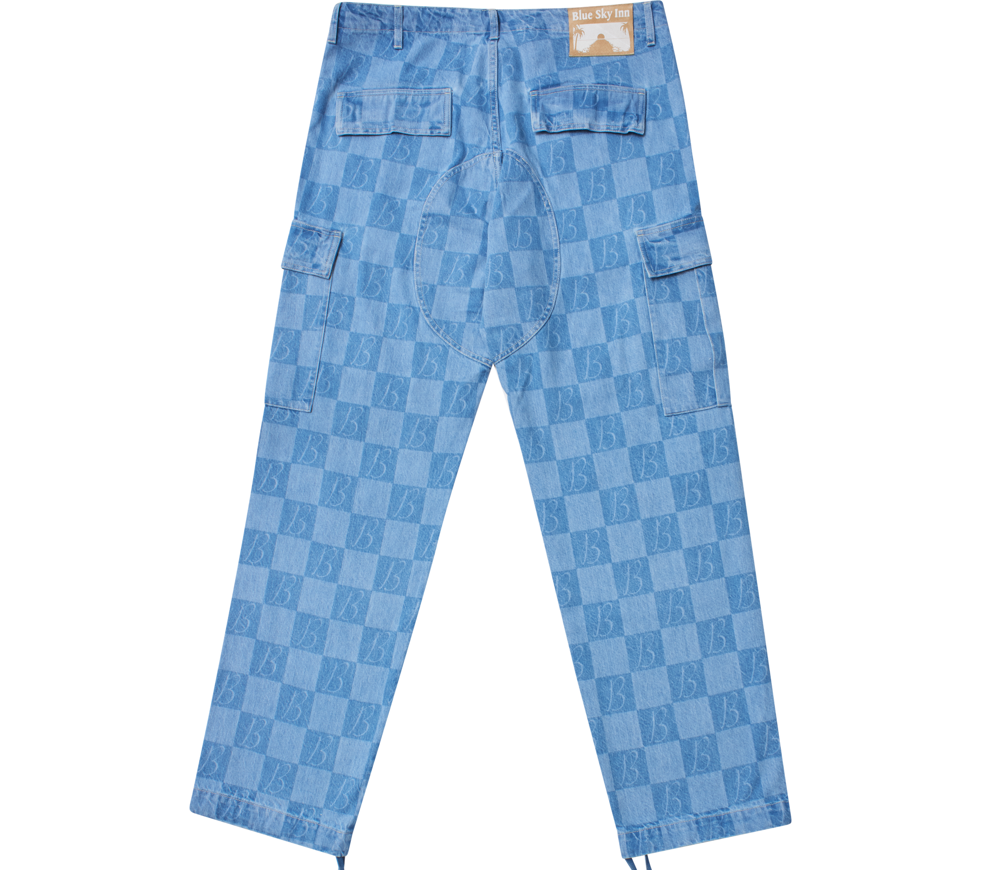 Pantalones cargo de mezclilla con logotipo