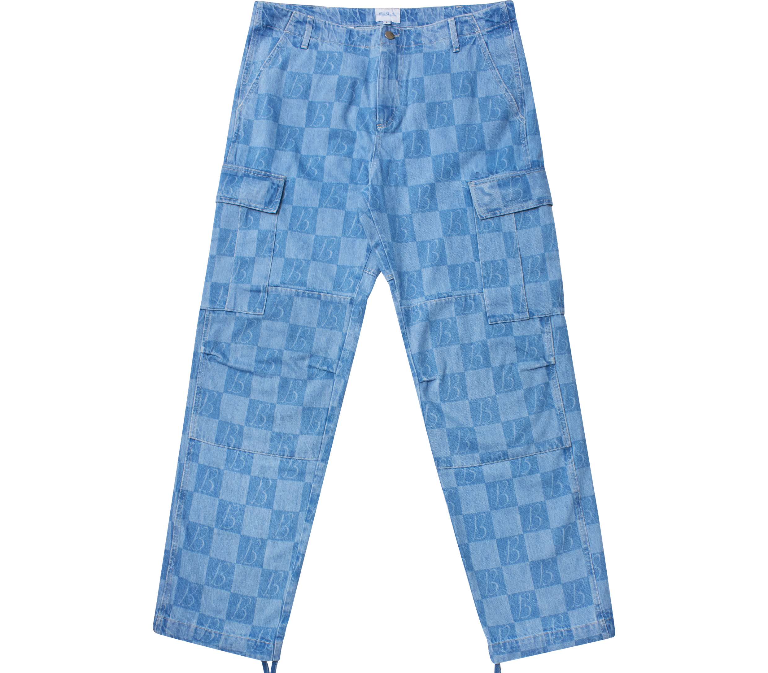 Pantalones cargo de mezclilla con logotipo