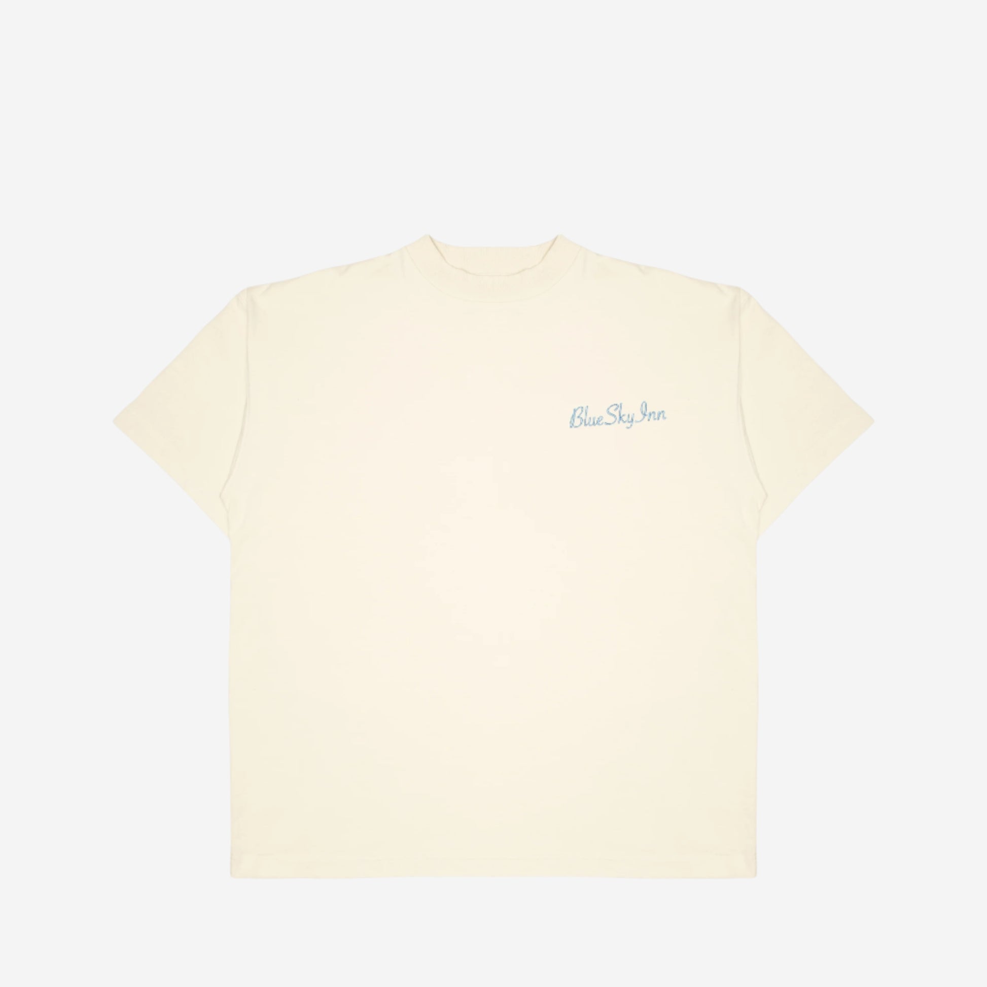 Camiseta con logotipo en color crema