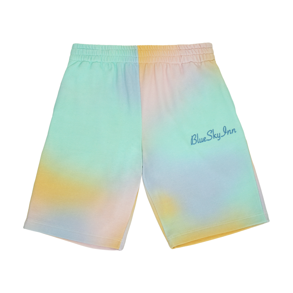 Pantalones cortos con logo y efecto tie-dye