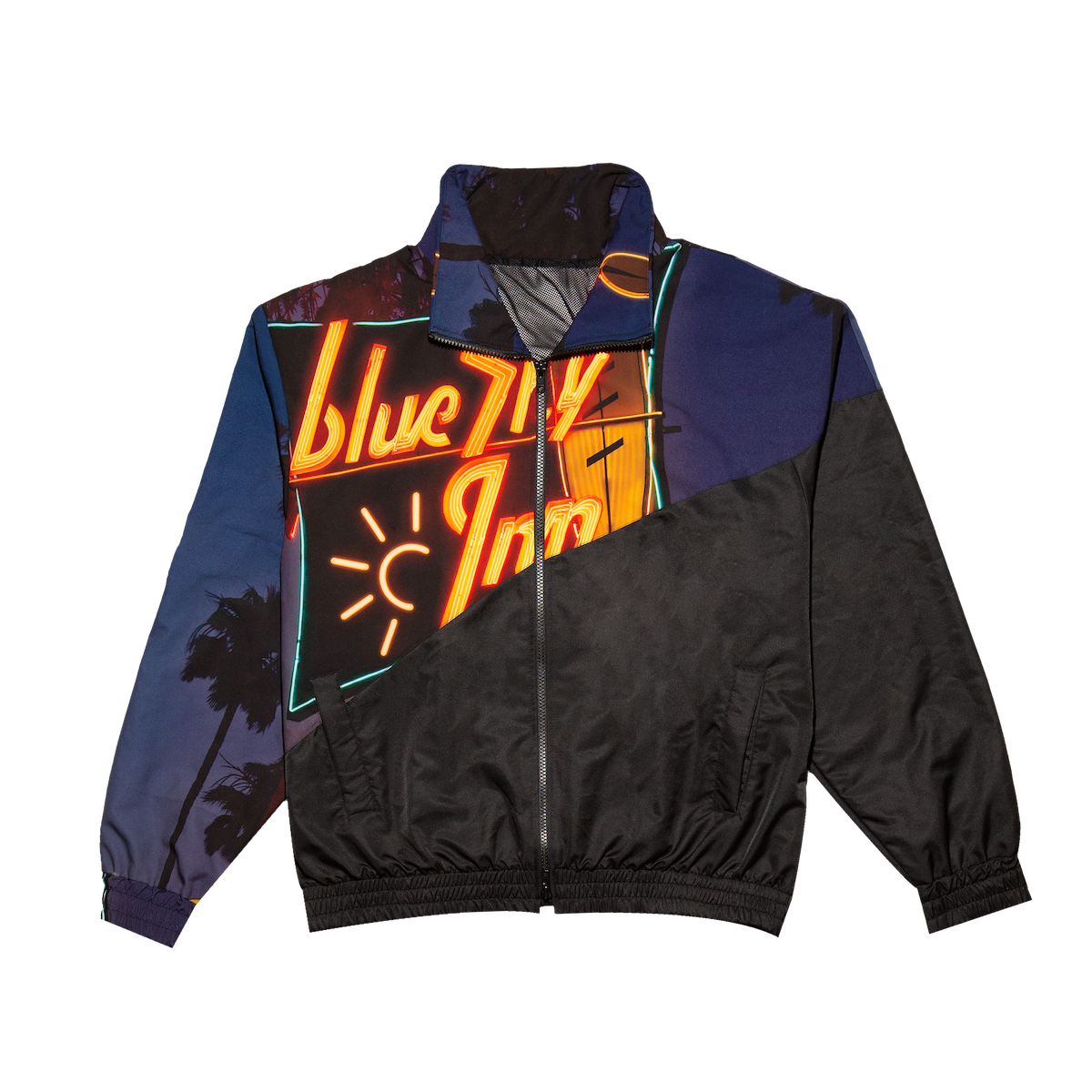 Chaqueta de nailon con letrero
