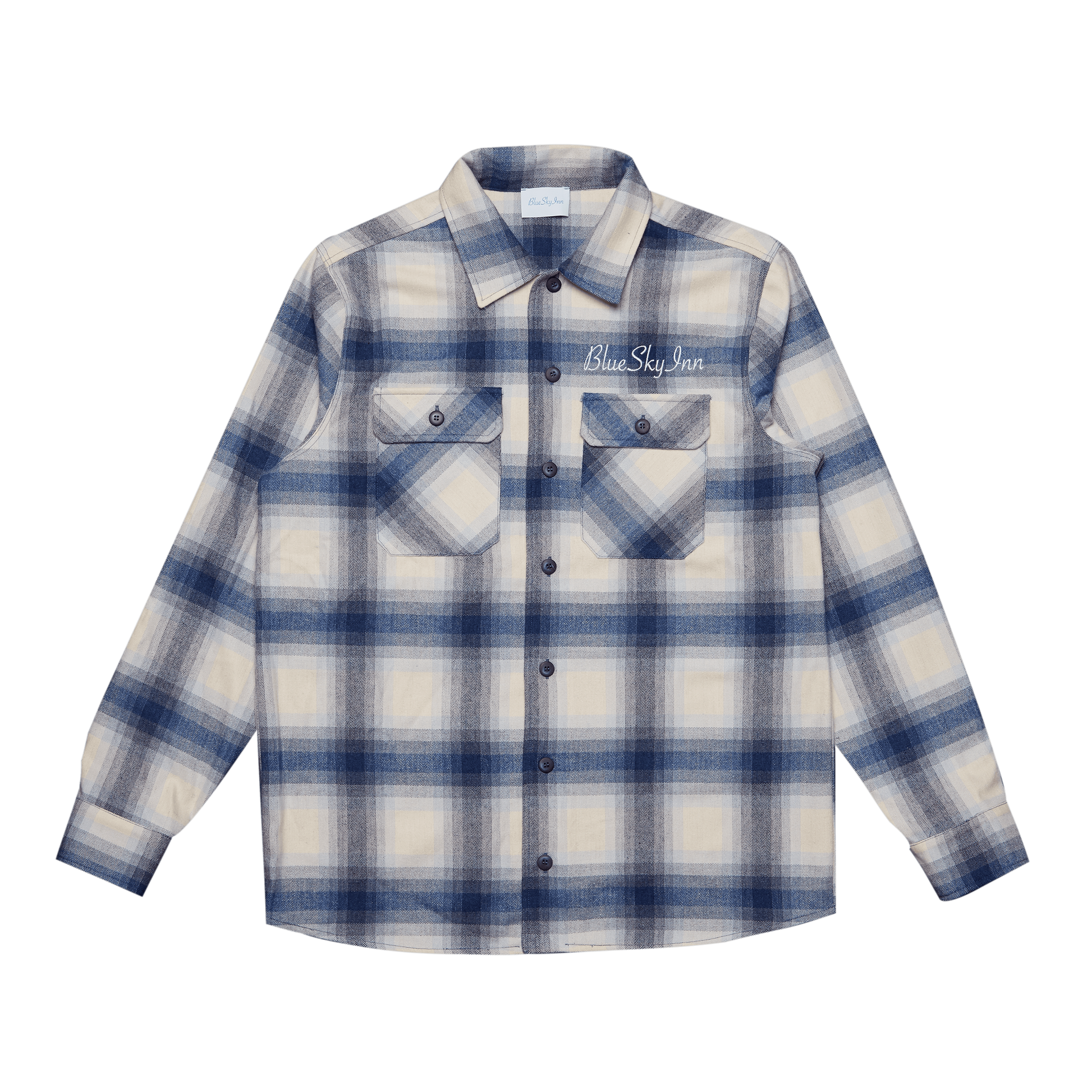 Camisa de franela de manga larga a cuadros