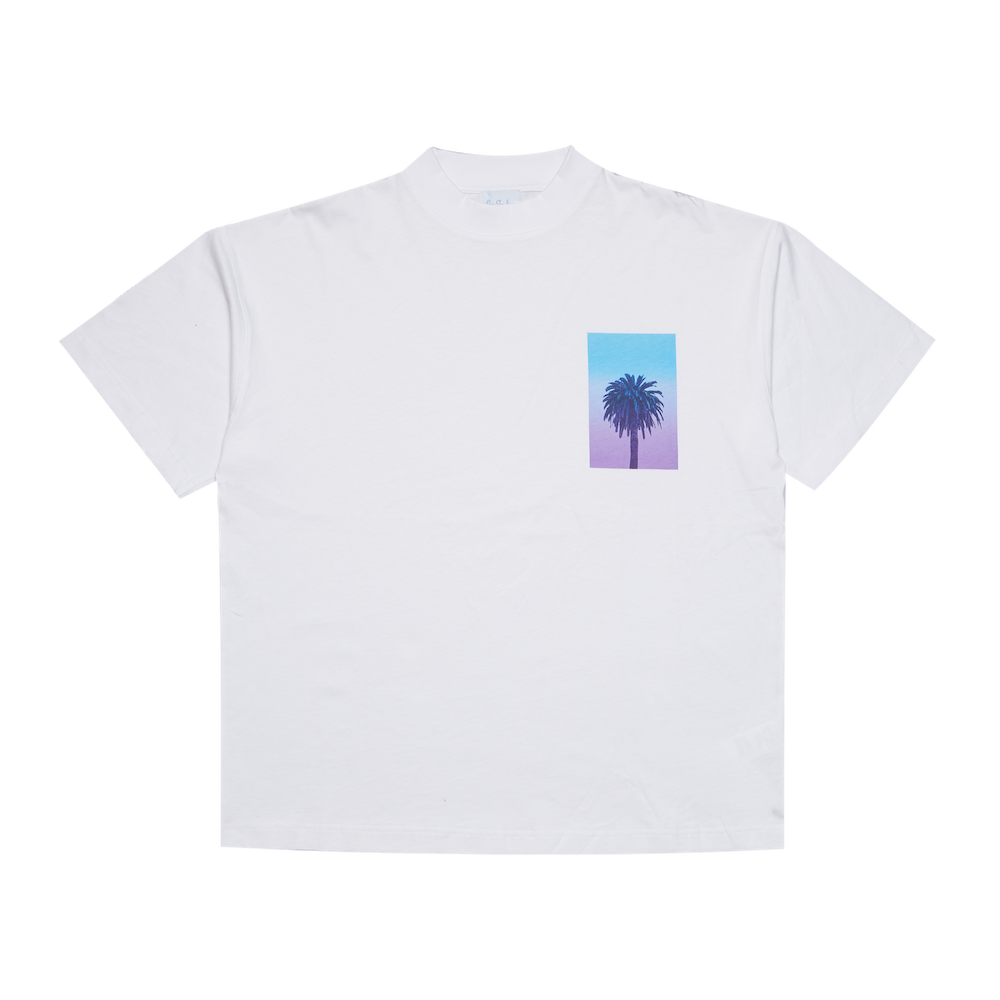 Camiseta Sunset Palm - Blanca