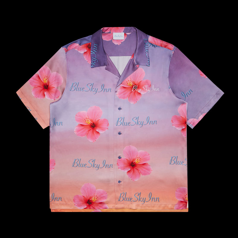 Camiseta con loto al atardecer
