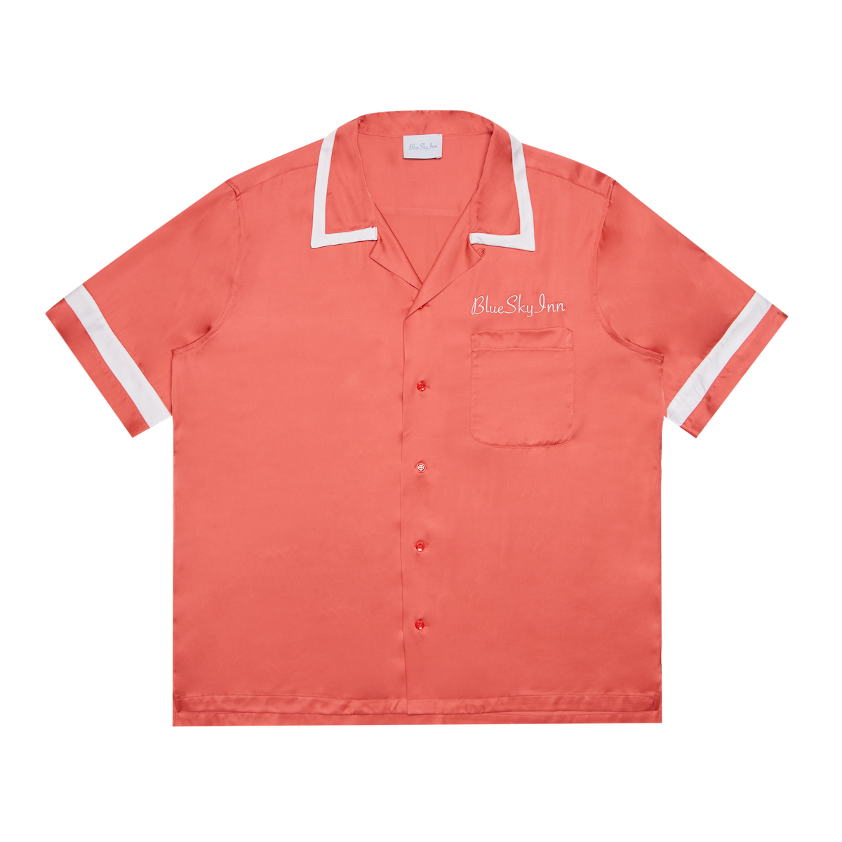 Camisa de camarero color coral