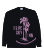 Black Mohair Logo Knit Crewneck