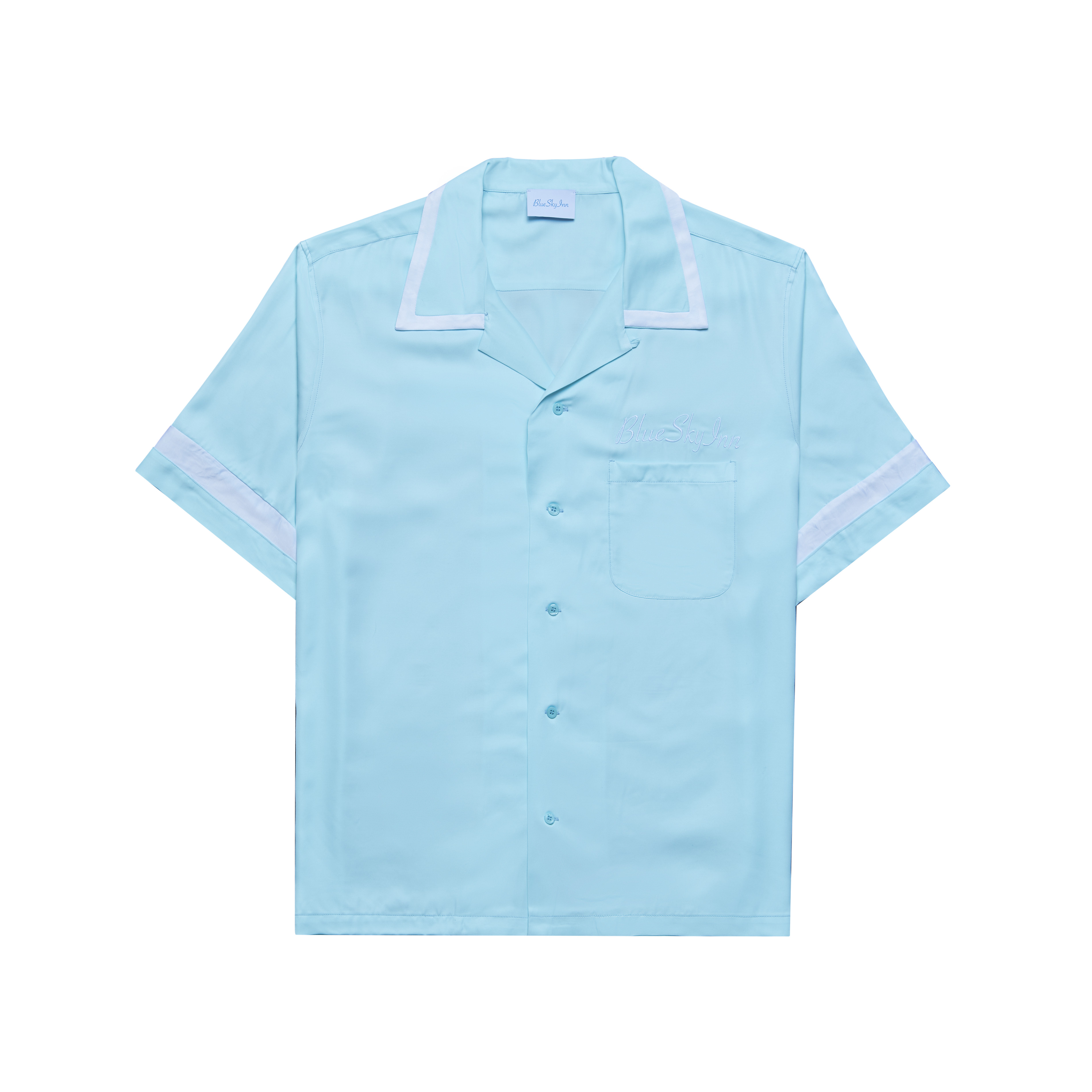 Camisa de camarero azul pálido