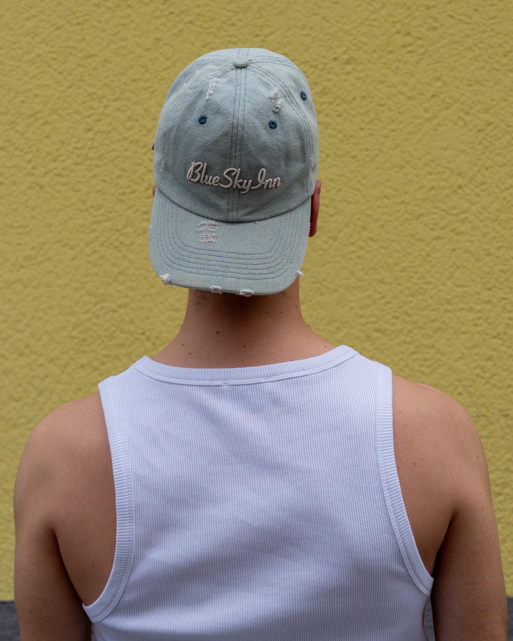 Aged Denim Cap