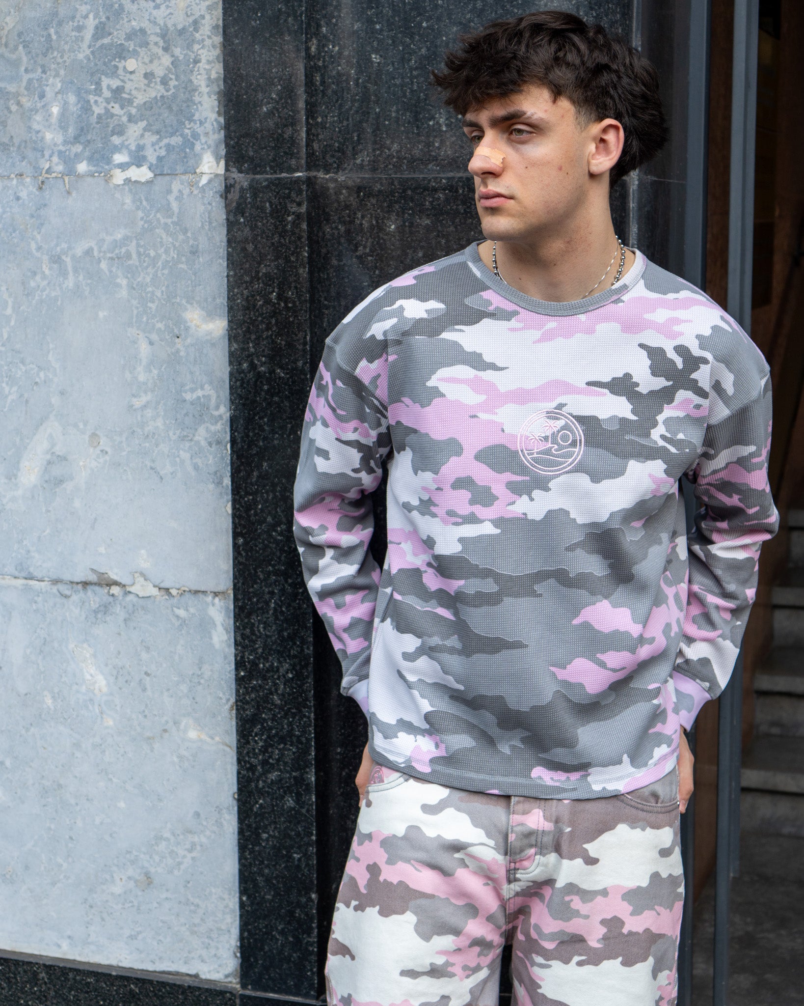 Camo Waffle Long Sleeve