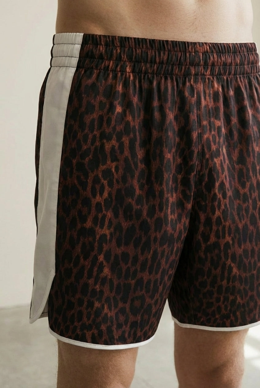 Detail shot of Leopard Waiter Shorts