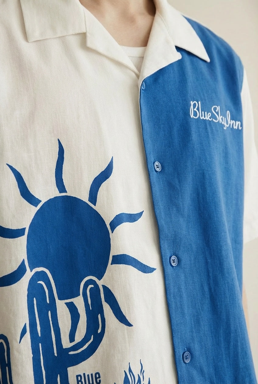 Detail shot of Cactus Panelled Shirt